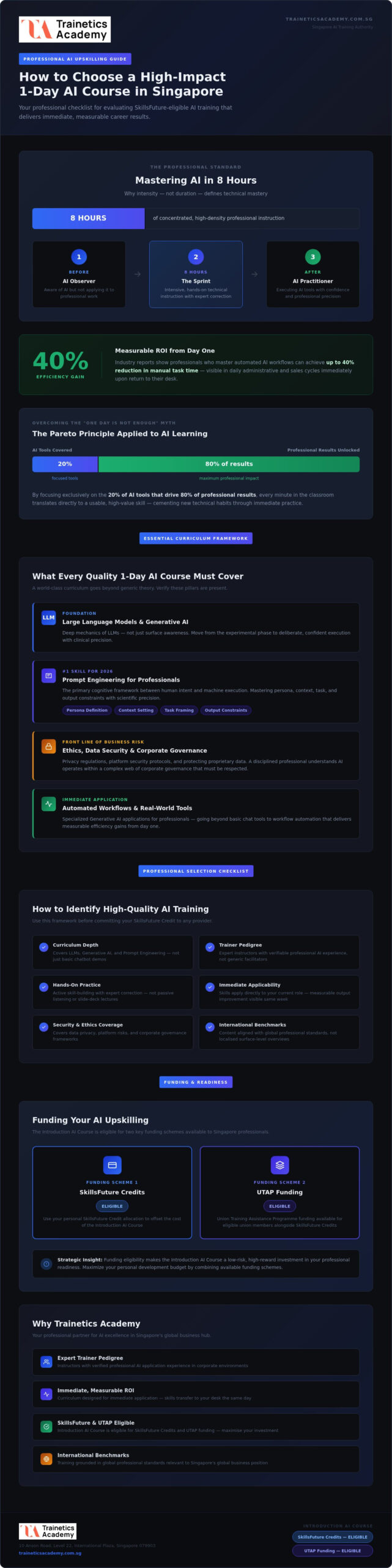 AI Course 1 Day Training Using SkillsFuture: The 2026 Professional Checklist