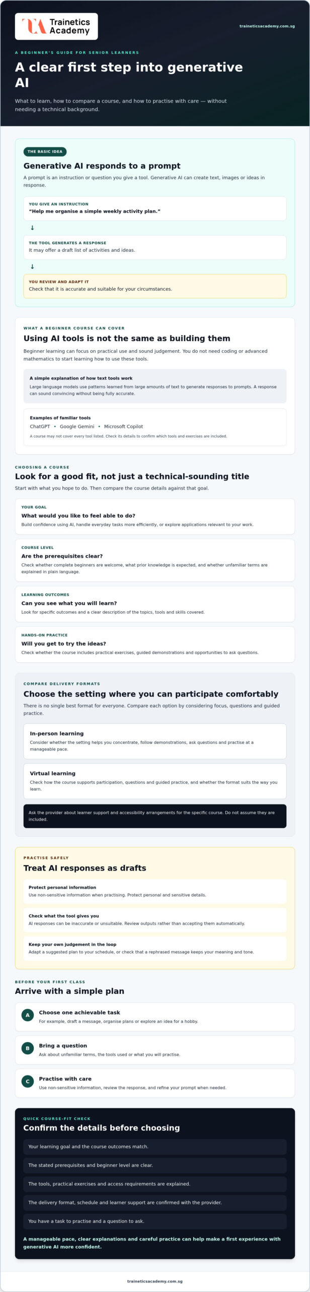 Generative AI Course Singapore: Guide for Senior Learners